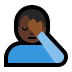 🤦🏿‍♂️ man facepalming: dark skin tone display on Windows